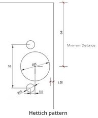 Hettich hinge drilling pattern