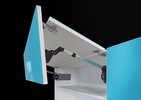 Frameless back painted glass lift-up bi-fold HF doors