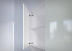 Frameless mirror hinged doors