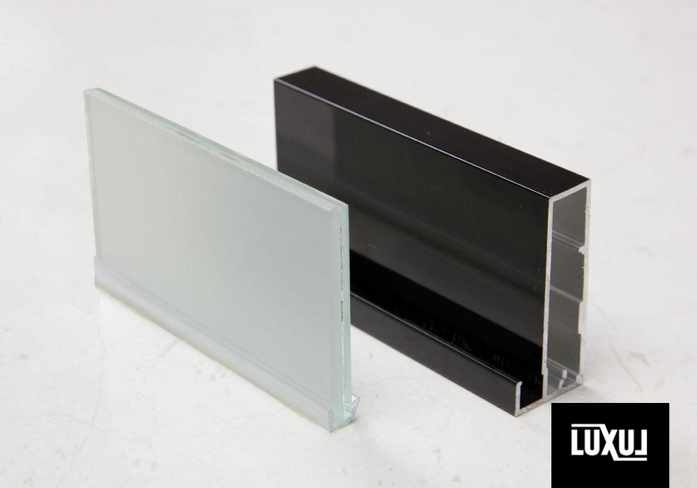 Milky White Laminated Glass Aluminium Door Insert