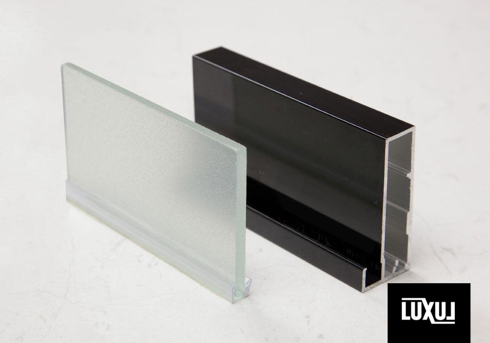 Sparkling Crystal on Clear Toughened Glass Aluminium Door Insert